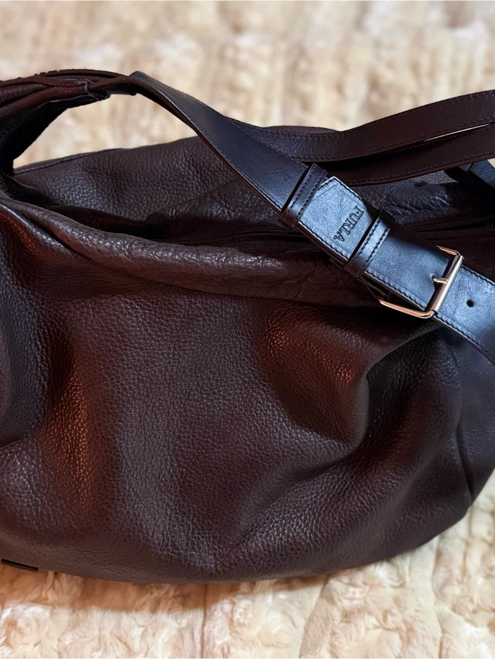 Brown Furla Hobo Bag Vintage